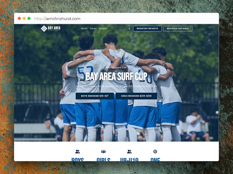 Screens from the ESS Cup and Bay Area Surf Cup project