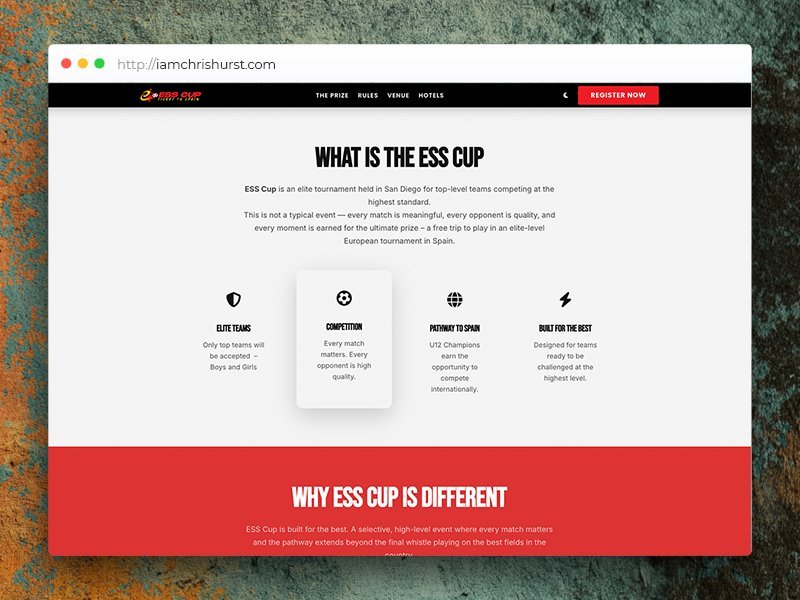 Screens from the ESS Cup and Bay Area Surf Cup project