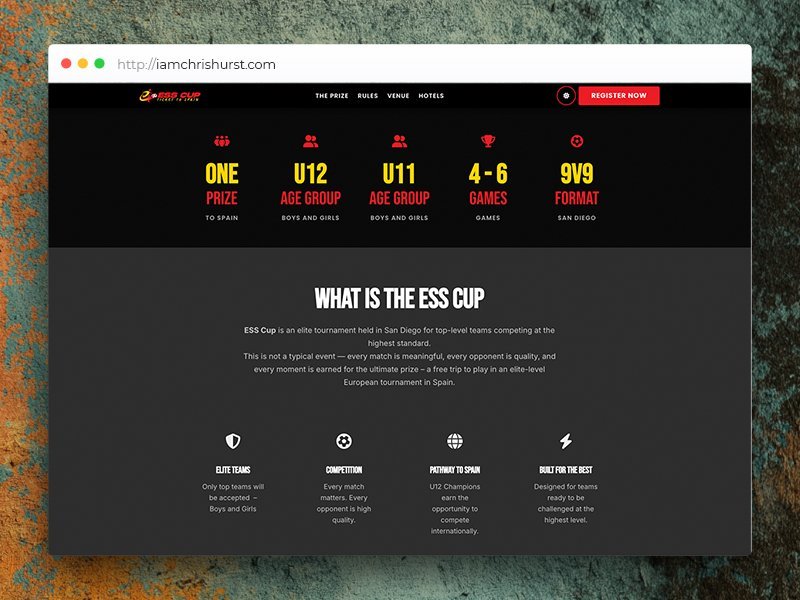 Screens from the ESS Cup and Bay Area Surf Cup project